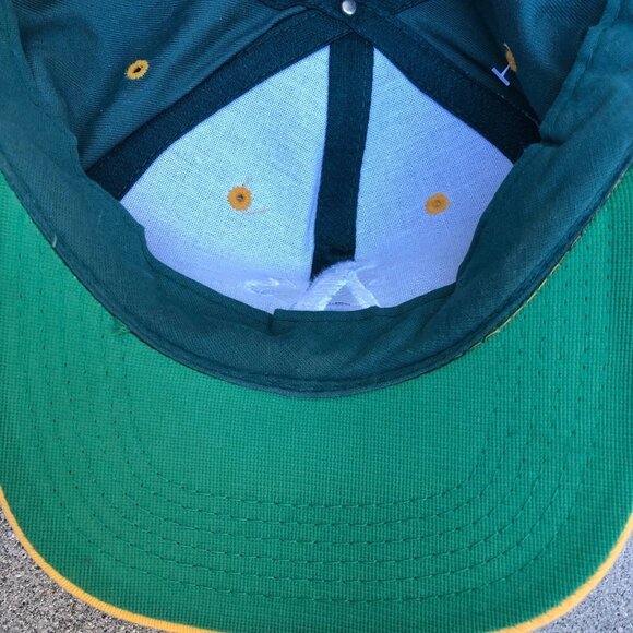 Vintage MLB Oakland A's Athletics Snapback Hat Boys Kids Green Adjustable Cap - Picture 4 of 6